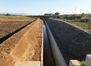 新川流域二期農業水利事業 新木山排水路付帯工事（竣工後）